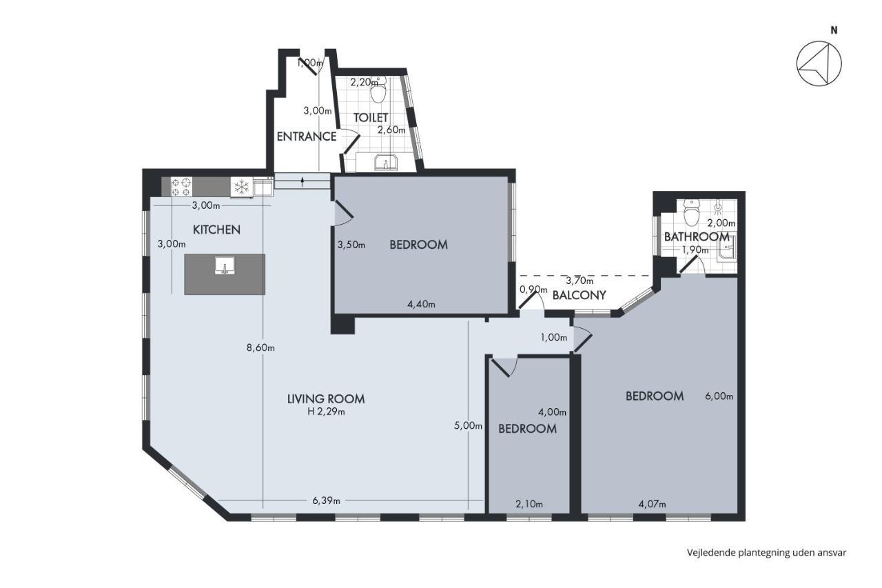 Sanders Regent - Chic Three-Bedroom Apartment Near Central Square Копенгаген Екстер'єр фото